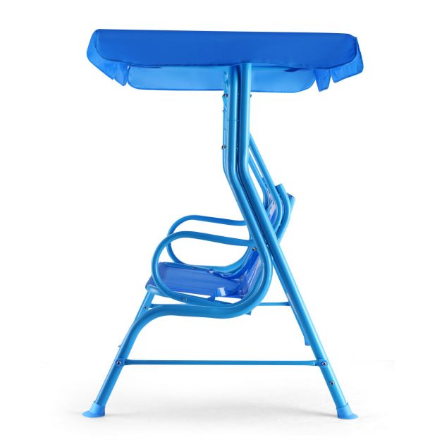 Outdoor Kids Patio Swing Bench with Canopy 2 Seats