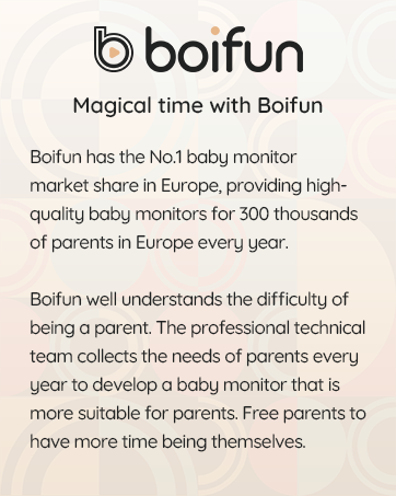 BOIFUN 2K 5'' Screen Control Wifi Video Baby Monitor Camera, ,Two-Way Talk, Motion&Crying Detection, Auto Tracking, Night Vision