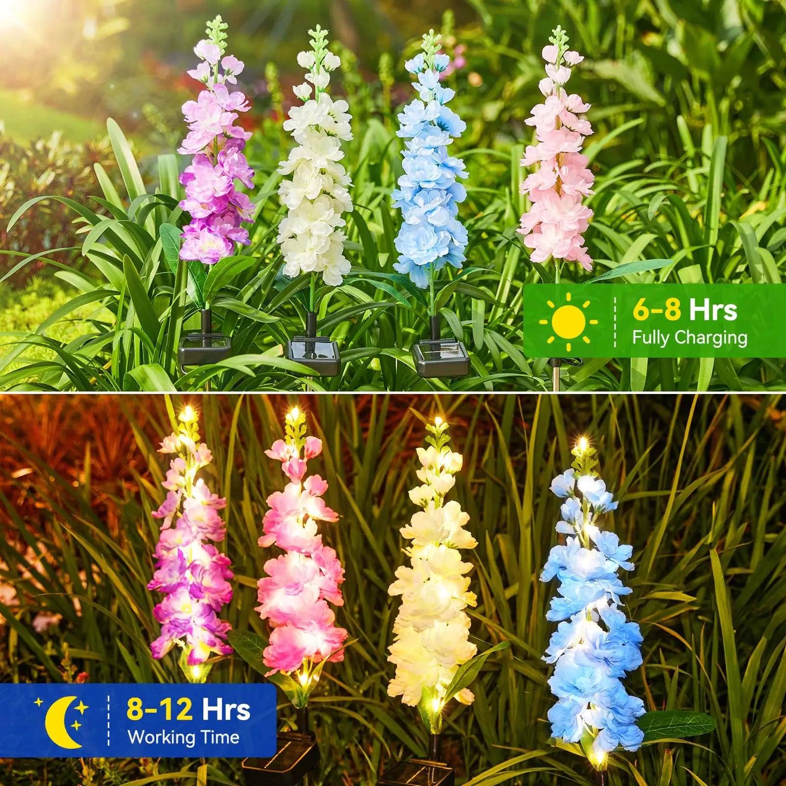 Solar Garden Lights, upgraded waterproof solar flower light, used for party garden decoration, Yard patio lawn decoration
