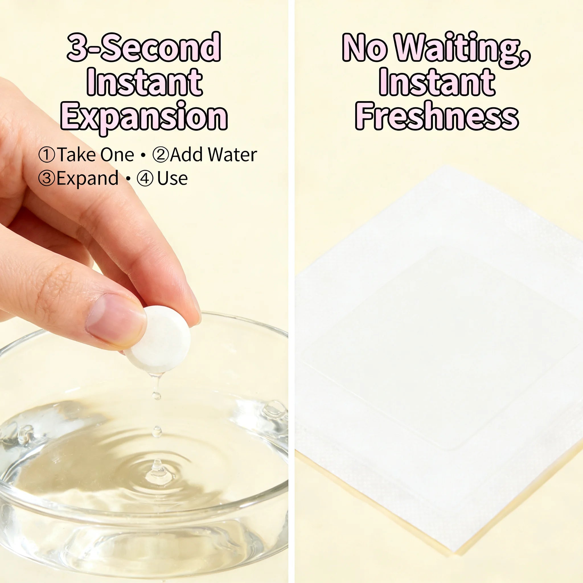 Compressed Candy Travel Towel, Disposable Thickened Cotton Face Towel, Individually Packed & Portable for Travel Camping