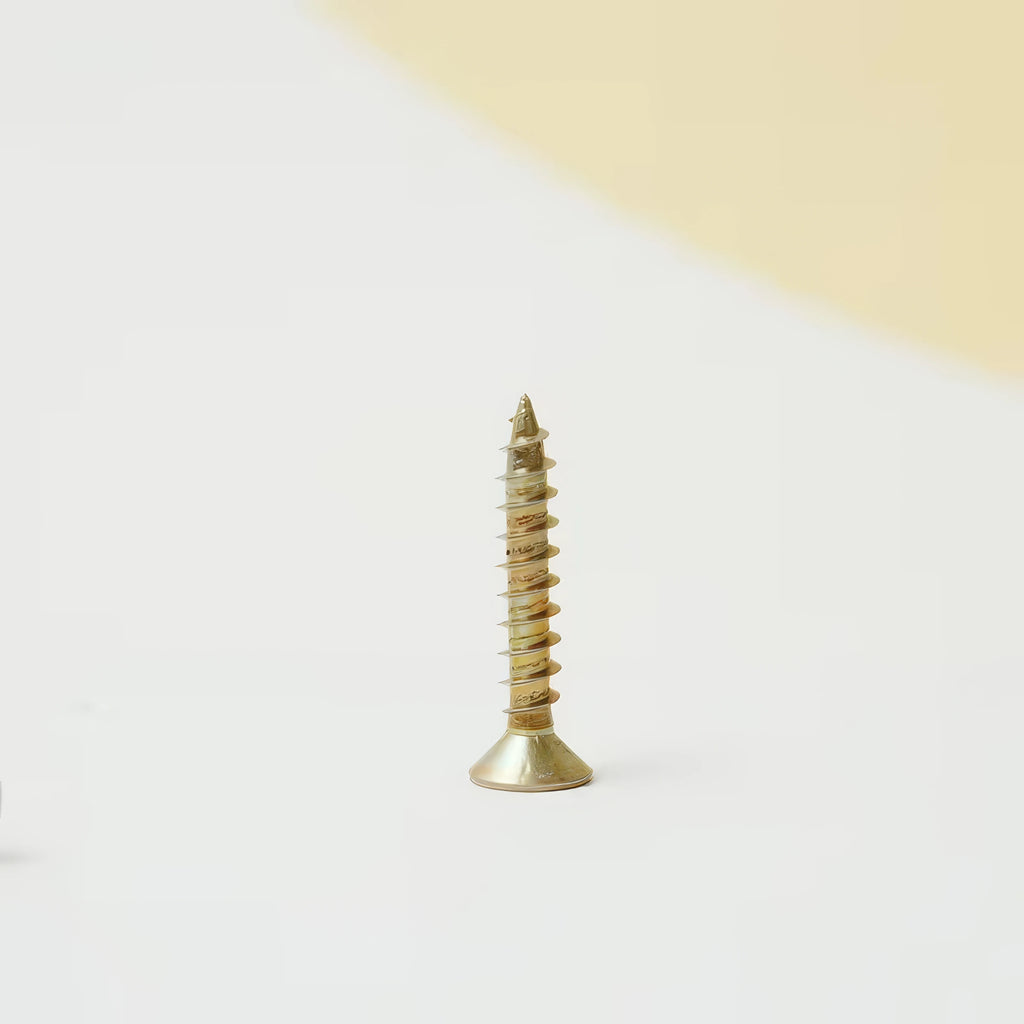 50 Golden Self Tapping Screws, Cross Counter sunk