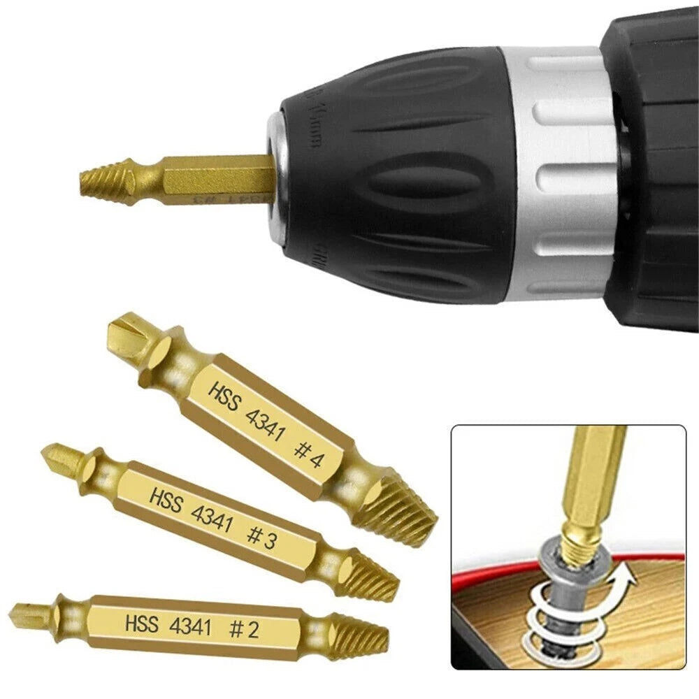 12PCS Damaged Screw Extractor Set Broken Bolt Stripped Screw Remover Drill Bit Tool Kit For Easy Bolt/Screw Removal