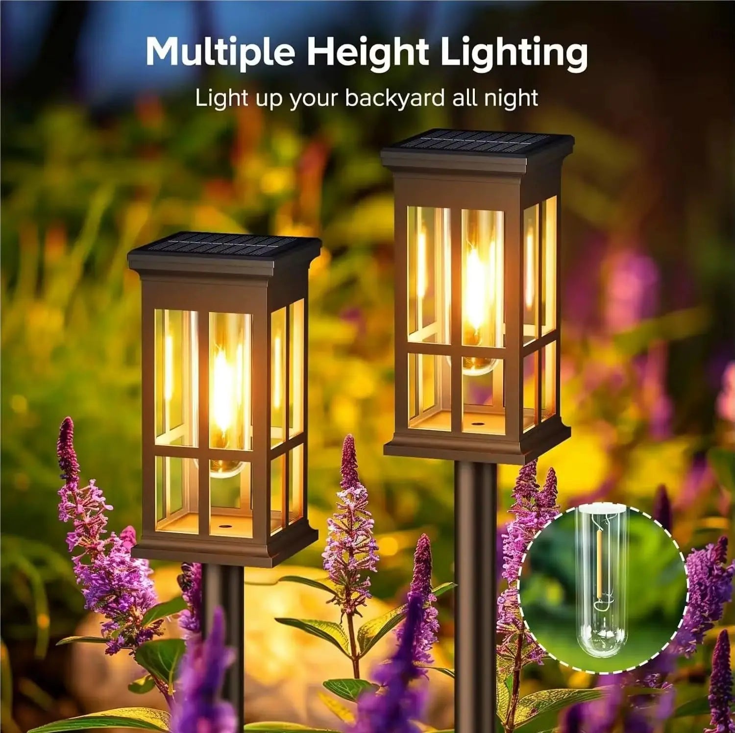 Solar Pathway Light, Outdoor Solar Lamp, Waterproof Landscape Lighting, Solar Lighting for Garden Or Yard