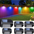 Solar Wall Lamp Solar Fence Lights with Warm White RGB Modes For Backyard Patio Deck Railing Wall Outdoor Waterproof Decor Light