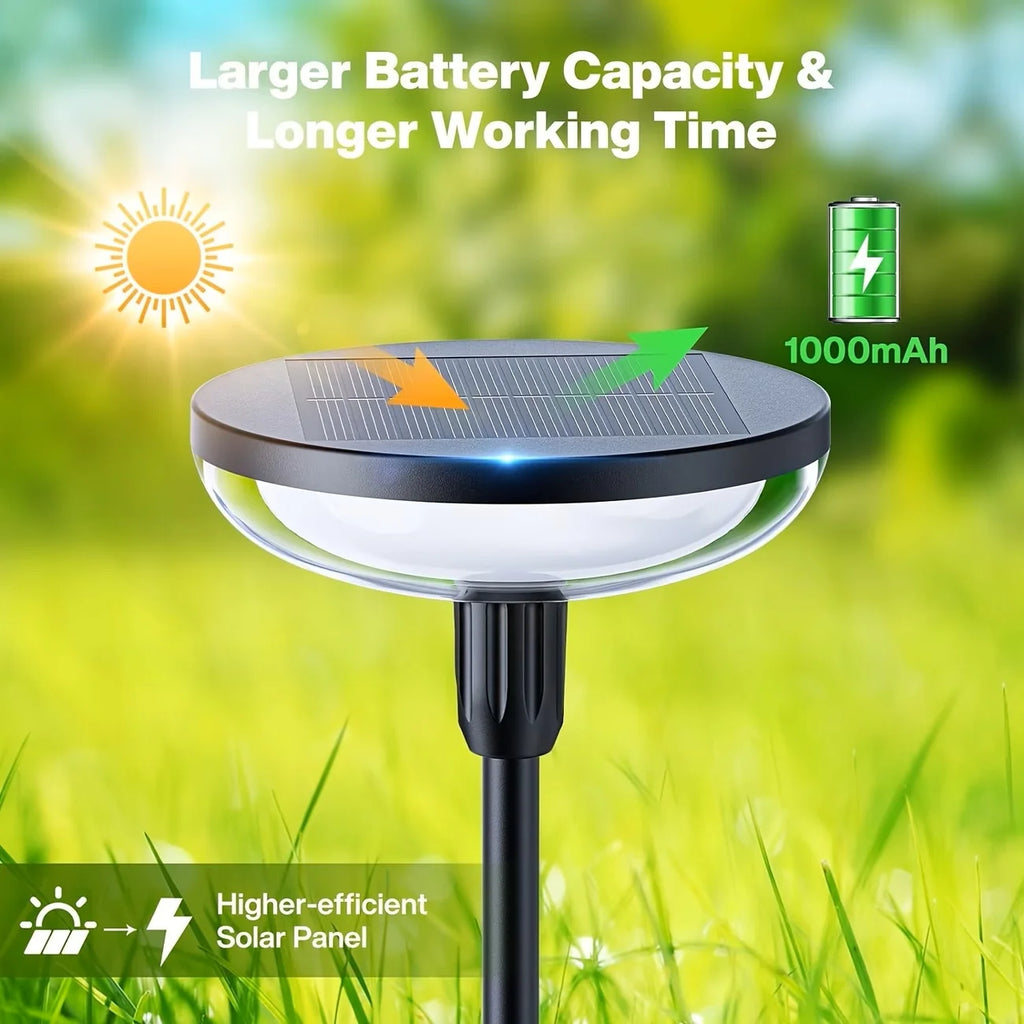 Solar Powered Pathway Lights, Outdoor Swaying Garden Lights; IP65 Waterproof for Planters, Landscape Lighting, Decoration Warm Light.