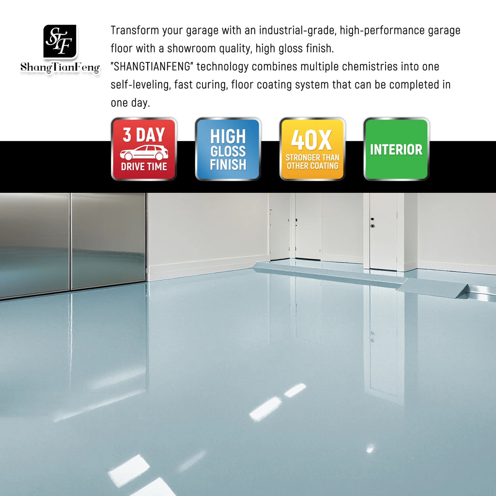 Professional Epoxy Floor Coating (1 Gallon) - Light Blue |