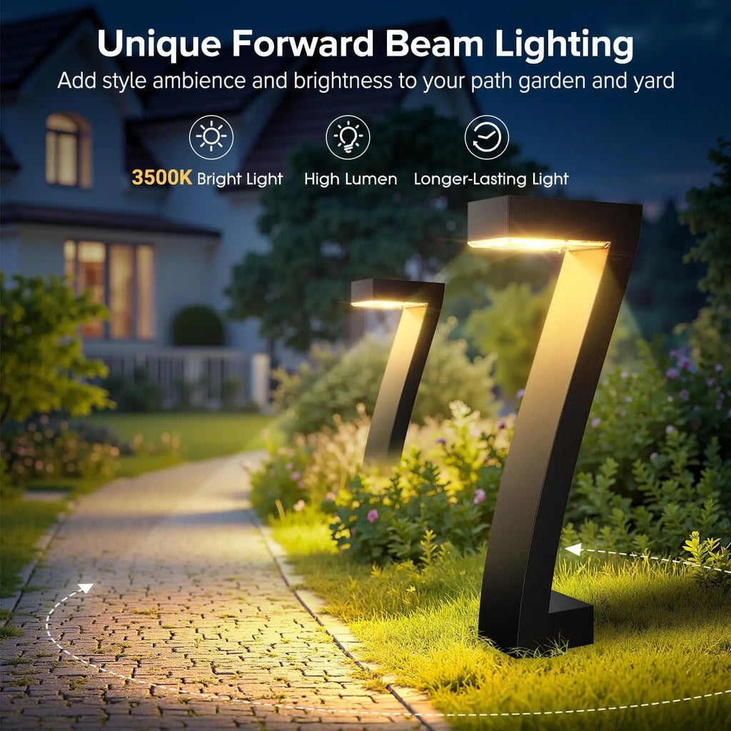 Upgraded Bright LED Solar Lights, Outdoor Pathway Lights, IP65 Waterproof Solar Garden Lights, Solar Lights for Yard/Driveway/Walkway.