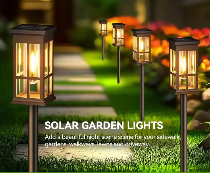 Solar Pathway Light, Outdoor Solar Lamp, Waterproof Landscape Lighting, Solar Lighting for Garden Or Yard