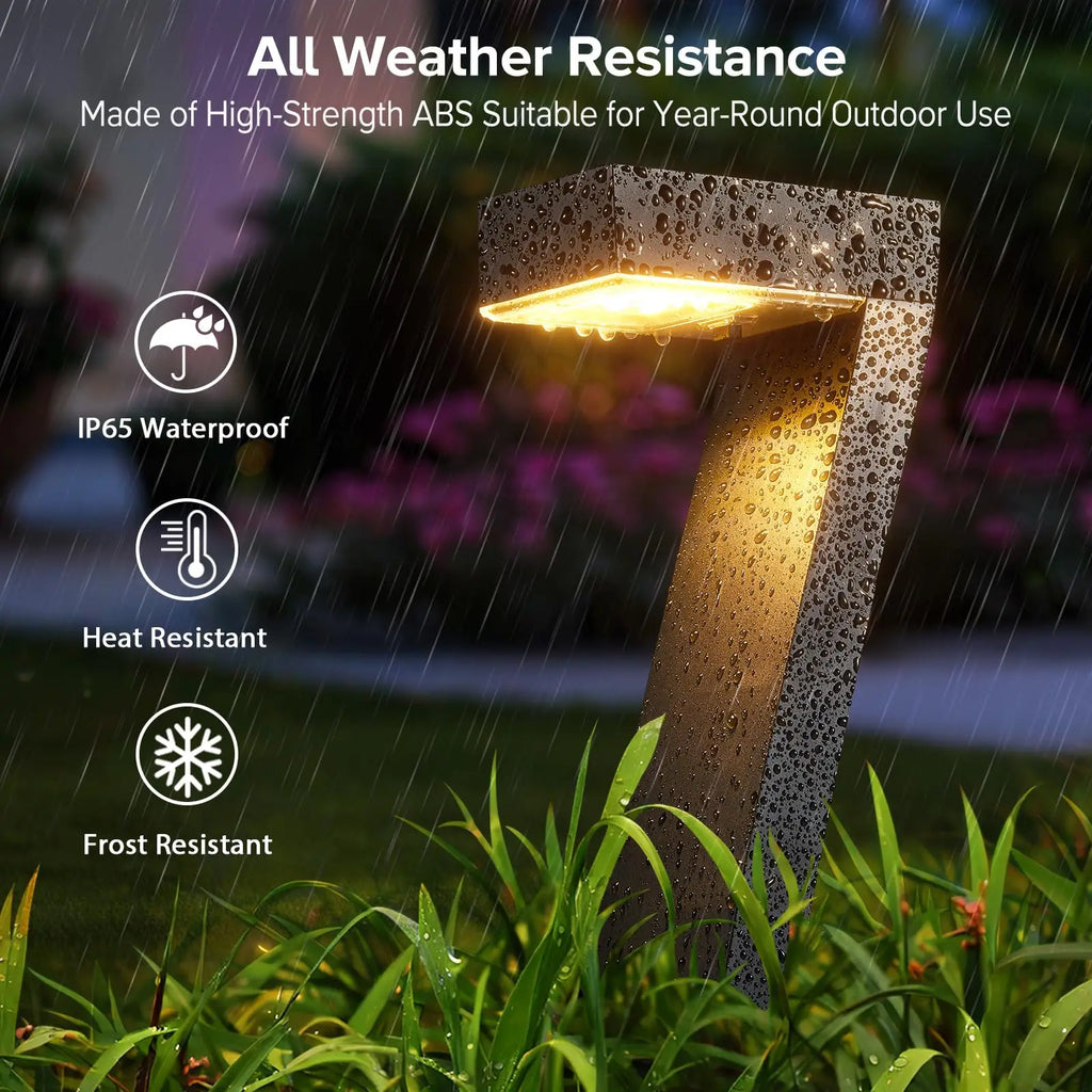 Upgraded Bright LED Solar Lights, Outdoor Pathway Lights, IP65 Waterproof Solar Garden Lights, Solar Lights for Yard/Driveway/Walkway.