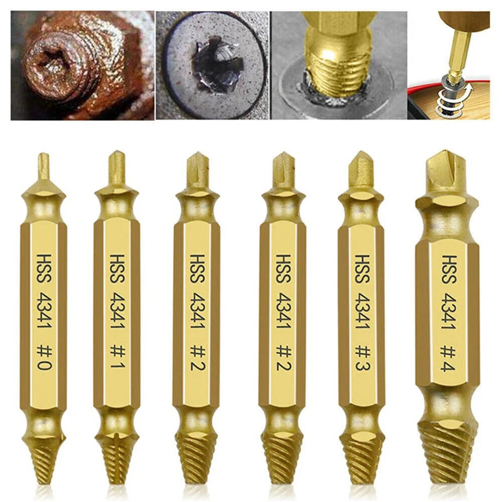 12PCS Damaged Screw Extractor Set Broken Bolt Stripped Screw Remover Drill Bit Tool Kit For Easy Bolt/Screw Removal