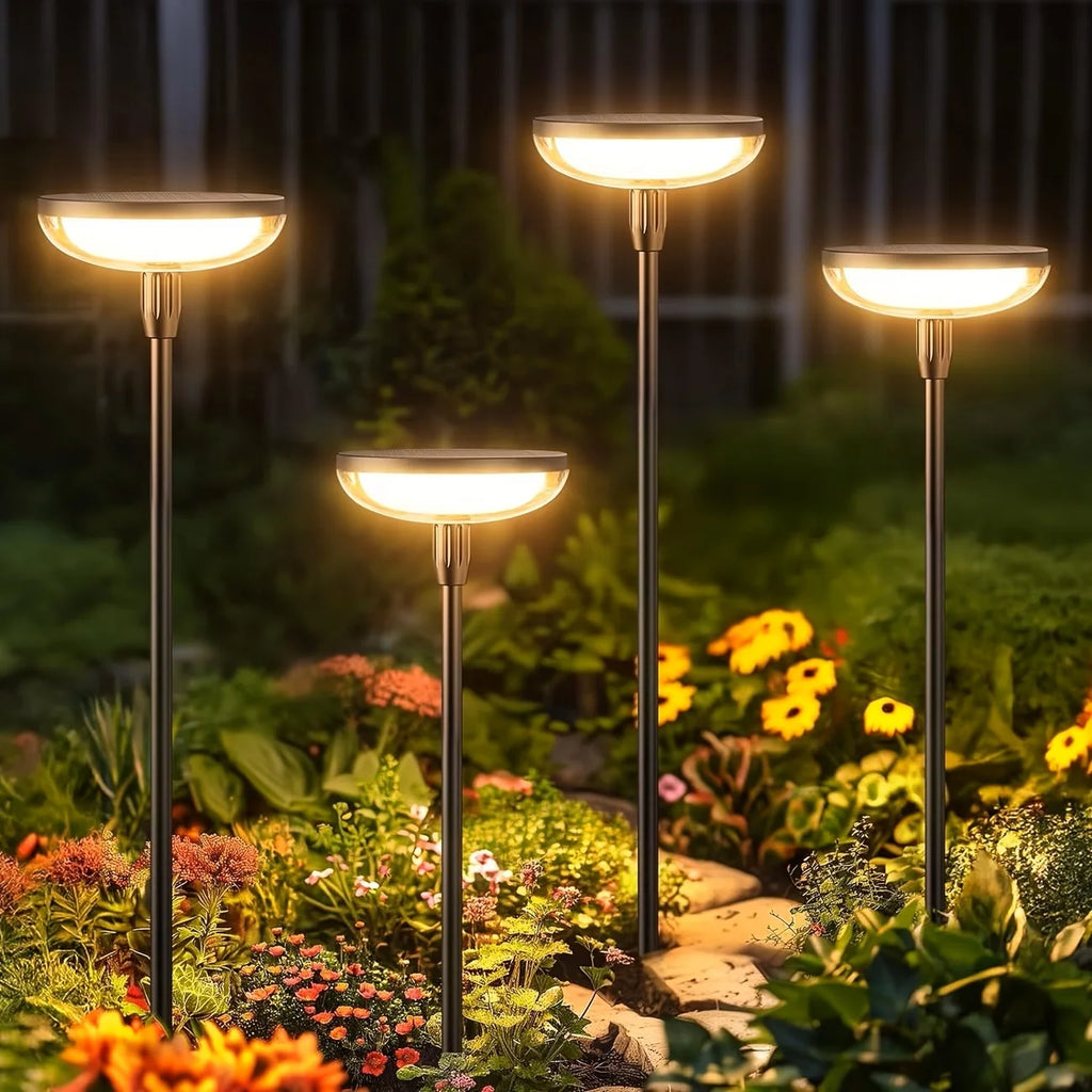 Solar Powered Pathway Lights, Outdoor Swaying Garden Lights; IP65 Waterproof for Planters, Landscape Lighting, Decoration Warm Light.