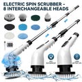 9-in-1 Power Spin Scrubber Kit – Wireless Electric Rotating Brush with Interchangeable Heads & Adjustable Handle, Multi-Surface Shower & Floor Cleaner