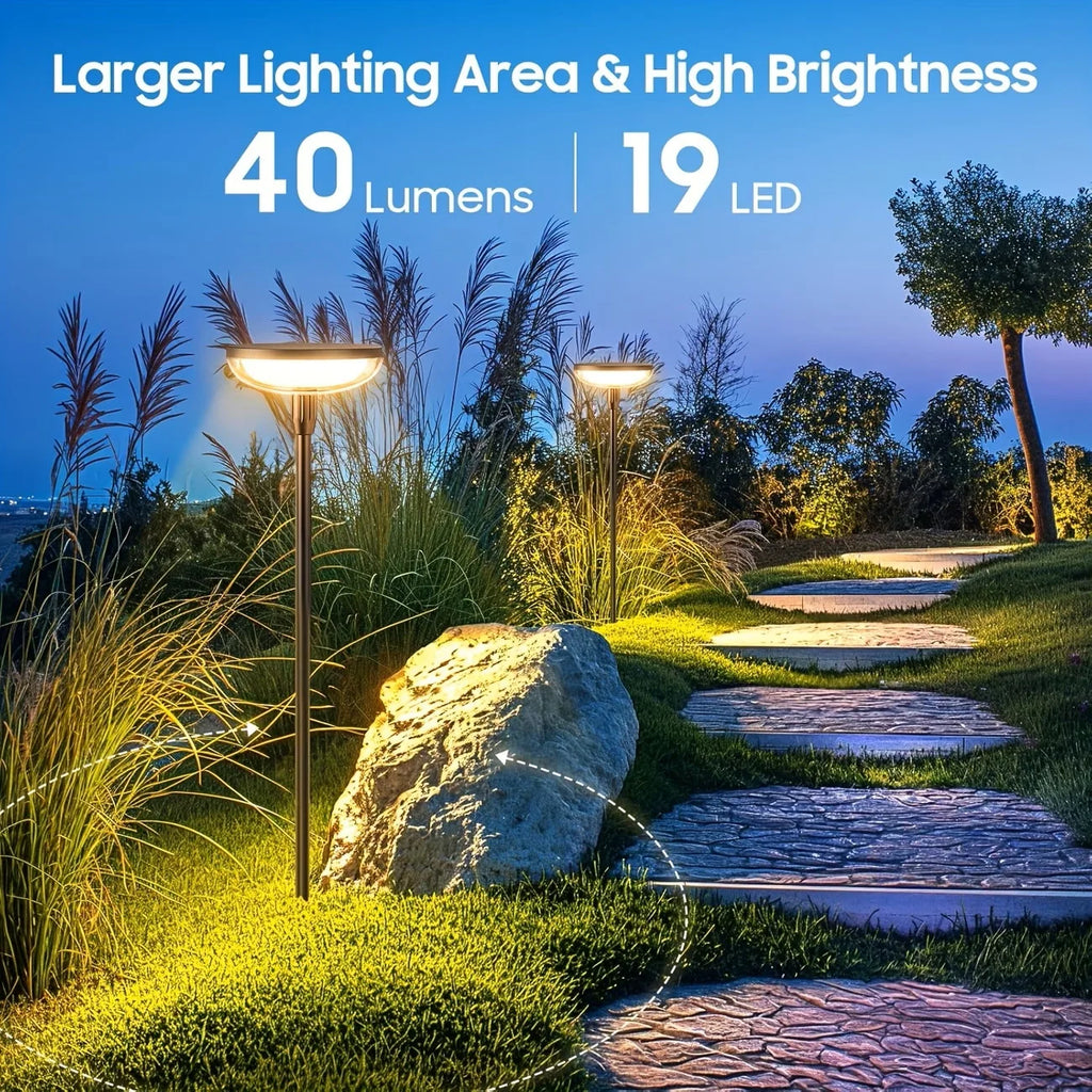 Solar Powered Pathway Lights, Outdoor Swaying Garden Lights; IP65 Waterproof for Planters, Landscape Lighting, Decoration Warm Light.
