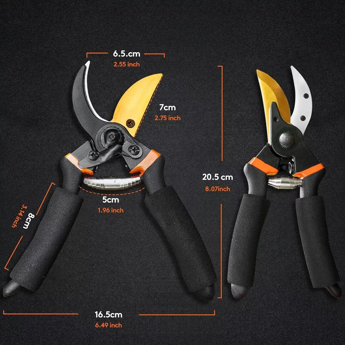 GONICC Ultra Sharp Steel Pruning Shears - Cuts 3X Easier, Weak Hand Arthritis Clippers, Rust-Resistant Titanium Coated Pruner, Effortless use.