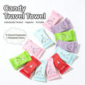 Compressed Candy Travel Towel, Disposable Thickened Cotton Face Towel, Individually Packed & Portable for Travel Camping