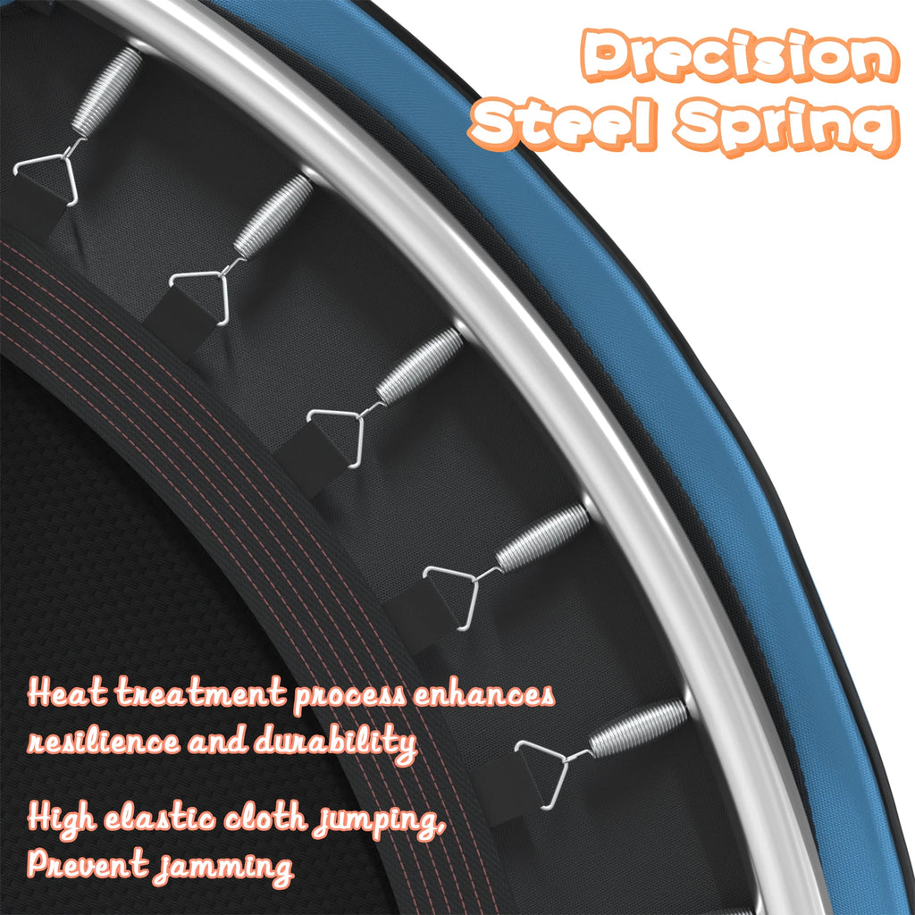 5FT Toddler Trampoline 8-in-1 Kids Mini Trampoline with Basketball Hoop Swing Hammock Indoor Outdoor Play for 1-5 Years Gift