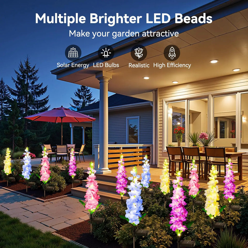 Solar Garden Lights, upgraded waterproof solar flower light, used for party garden decoration, Yard patio lawn decoration