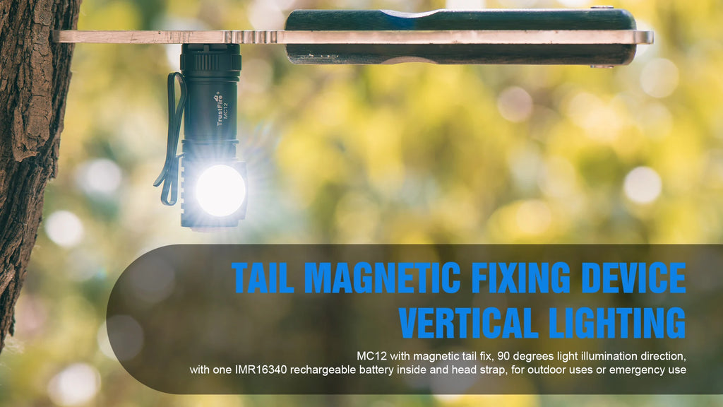 TrustFire MC12 EDC Powerful LED Headlamp 1000Lumens Magnetic Rechargeable Head Lamp XP-L HI Camping Torch Flashlight