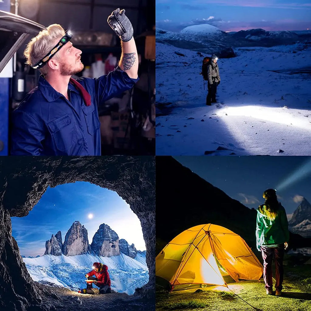 SOFIRN H25L USB Rechargeable 1000LM Headlamp with 18650 Battery Dual TN-3535 90CRI 5000K Head Flashlight Camping Fishing Torch