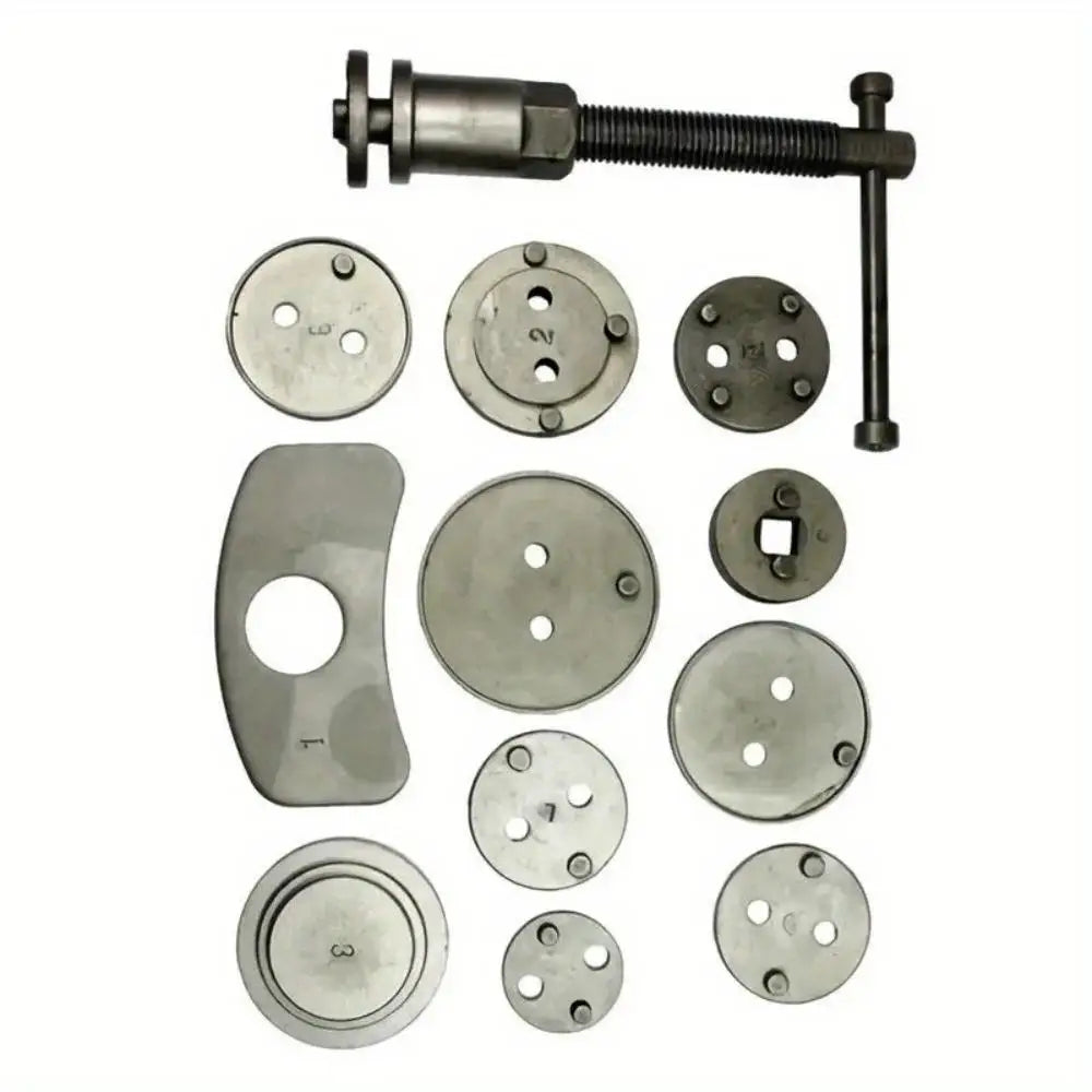 12pcs/Set Universal Car Disc Brake Caliper Rewind Back Brake Piston Compressor Tool Kit Set For Automobiles Garage Repair Tools