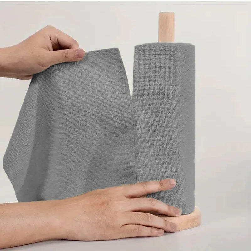 Portable Tear-Away Cleaning Cloth Roll, Reusable Thickened Towels, High Water Absorption, Dual-Use Dry & Wet Cleaning Wipes