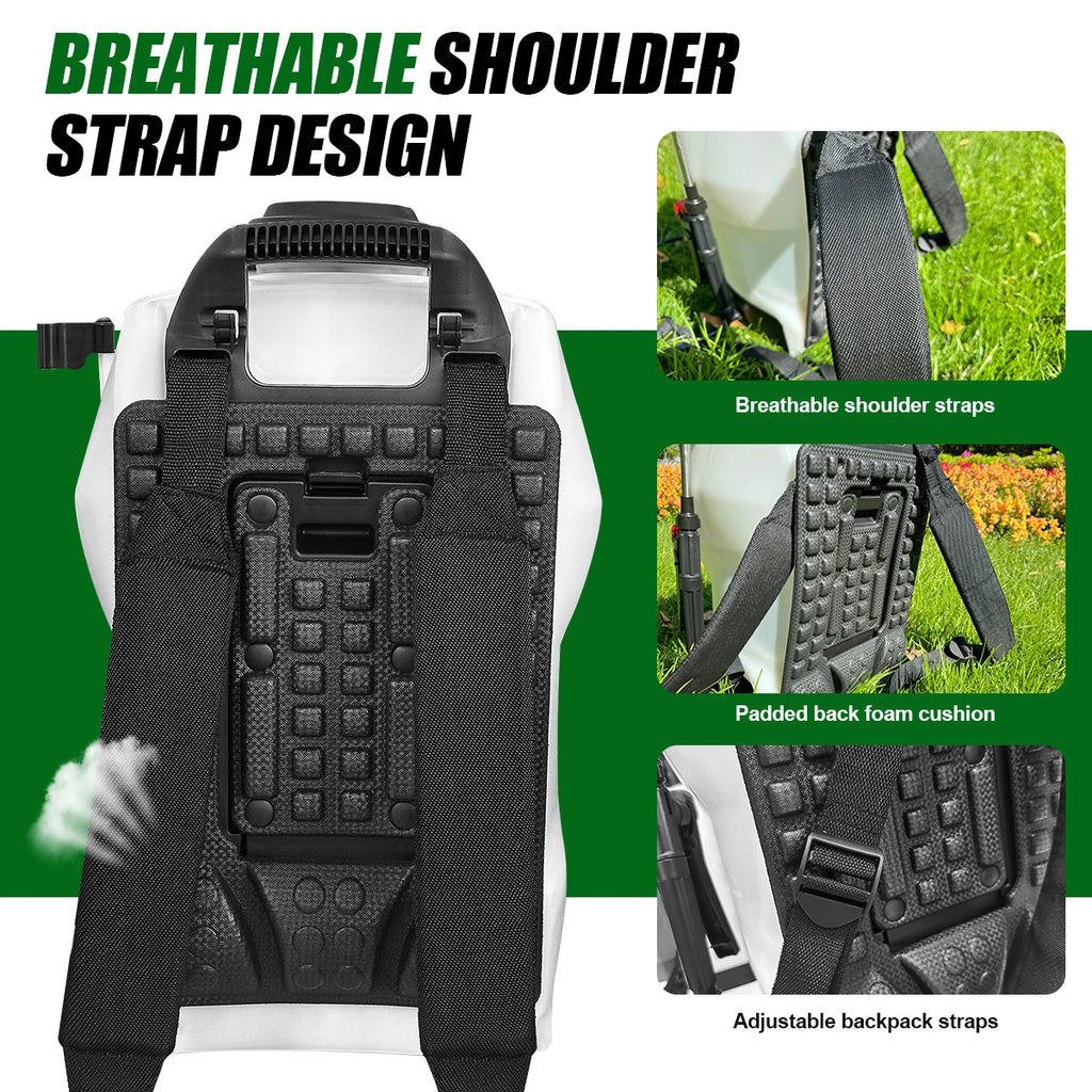 SYLSTAR 4.2 Gallon Backpack Sprayer Cordless, 100 PSI Electric Garden Sprayer Works with Makita 18V Battery, Weed Lawn Yard Sprayer