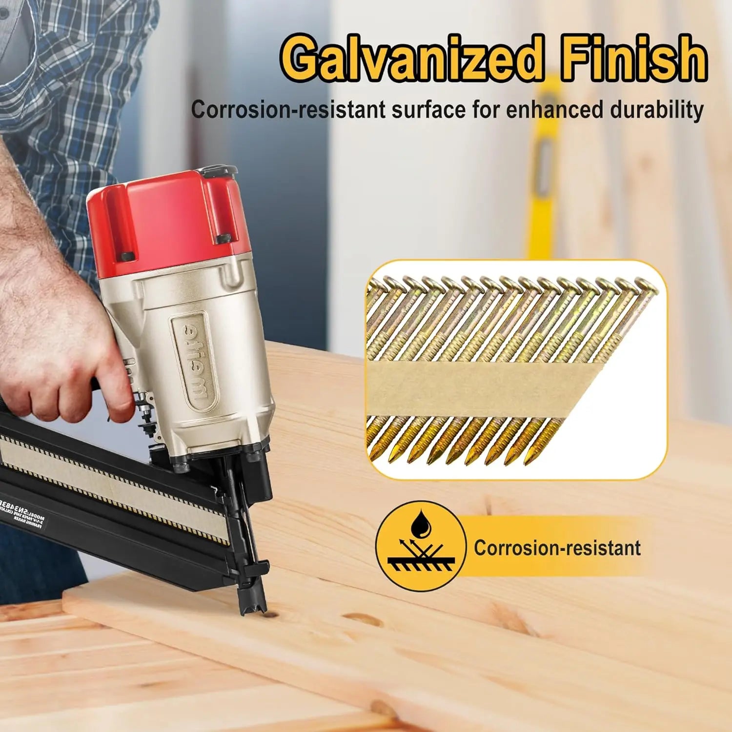 30 Degree Framing Nails, 2-3/8", 1,000PCS