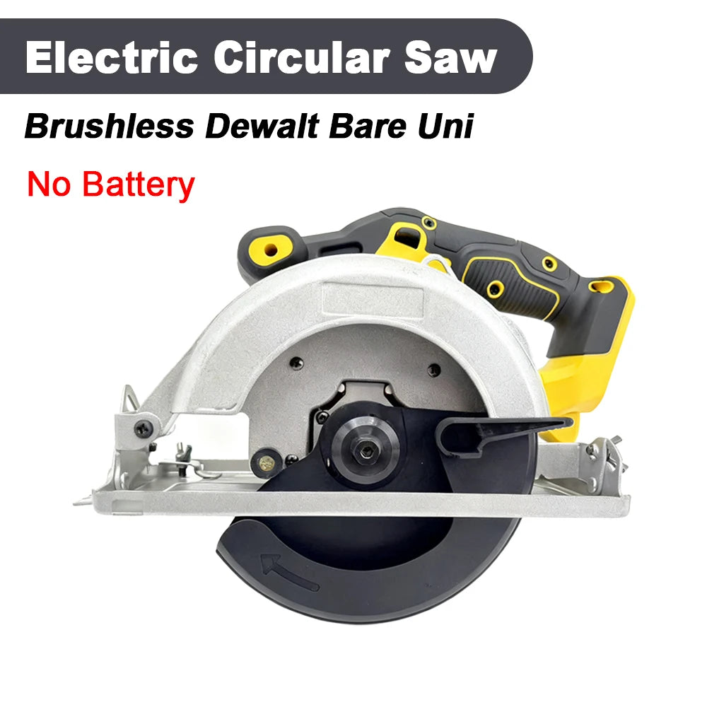 7-inch Cordless Circular Saw Brushless Electric Woodworking Saw, Board Cutting Power Saw 0-45°, For Makita or Dewalt Battery
