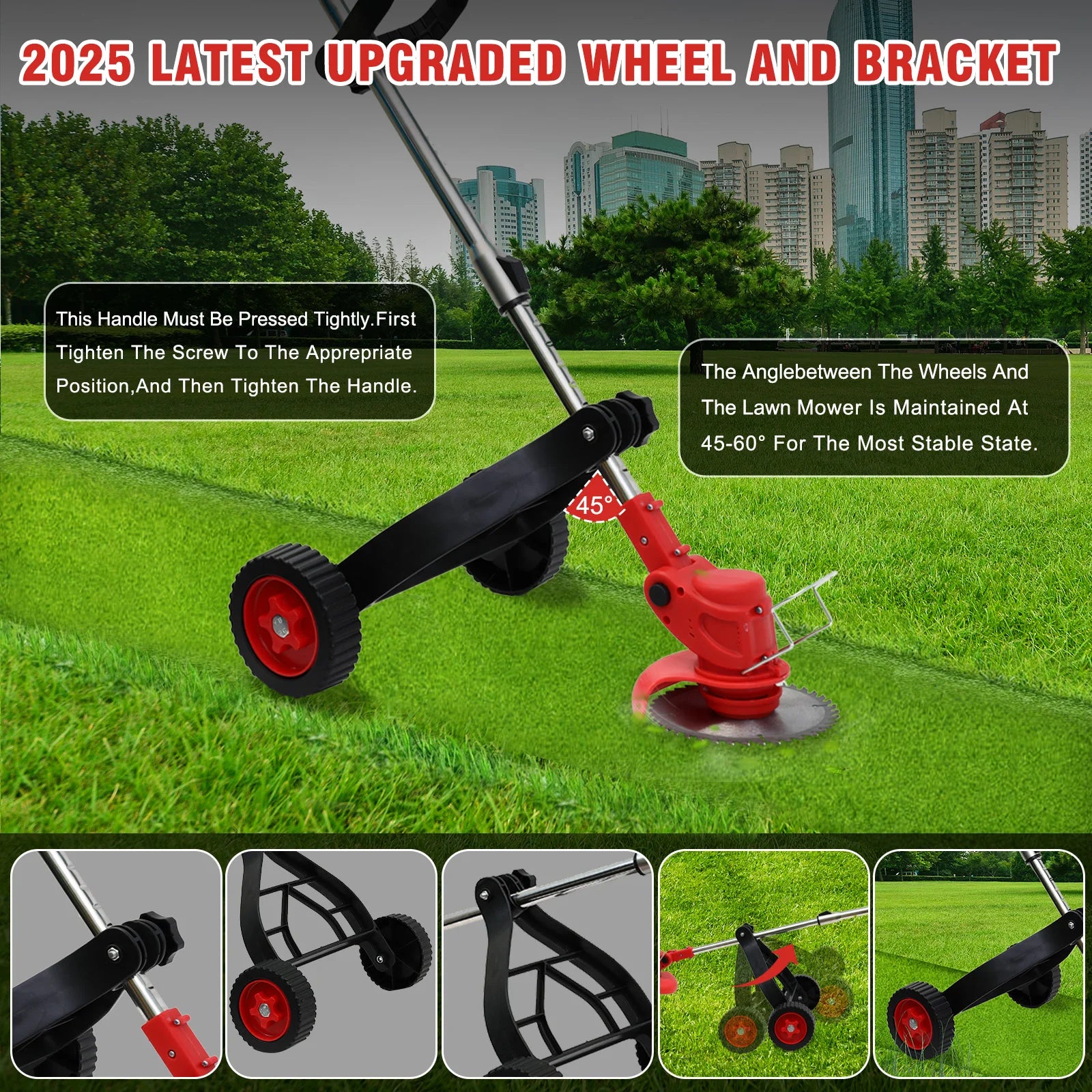 24V Cordless Weed Wacker Electric Grass Trimmer 3-in-1 24V Lithium-ion Edger and Trimmer for Lawn and Garden