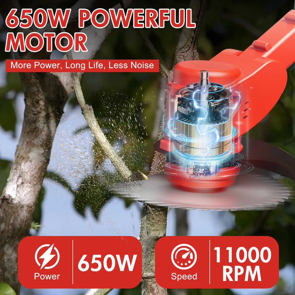 Electric Cordless Grass Trimmer Lawn Mower Weed Edger Brushles Cutter 24V 2x5C 1.5Ah Lithium Battery Charger for Yard Garden