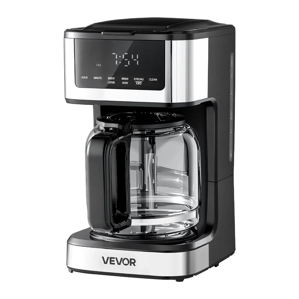 Vevor Programmable Coffee Maker, 12 Cup Programmable Drip Coffee Makers with Touch Screen, 4-Hour Keep Warm Coffee Maker