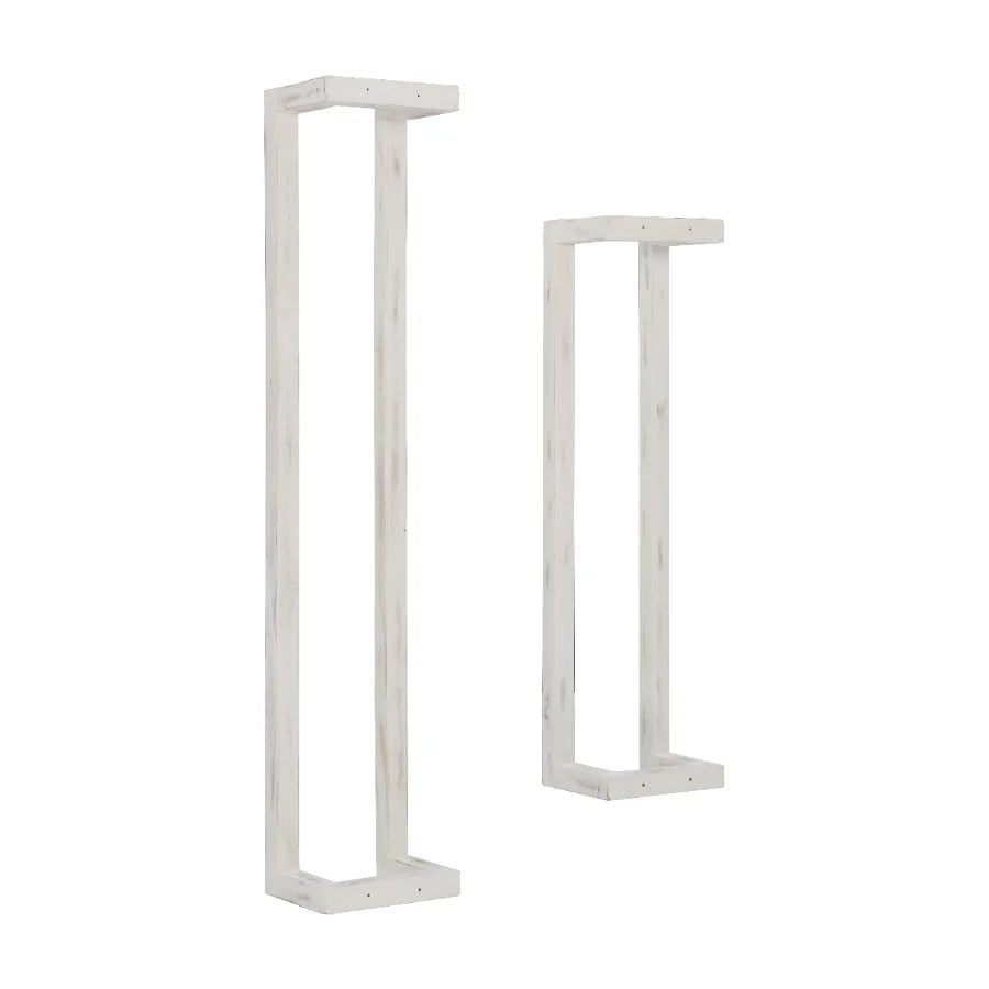 Janelle Wall-Mounted Bathroom Towel Rack Set of 2 White