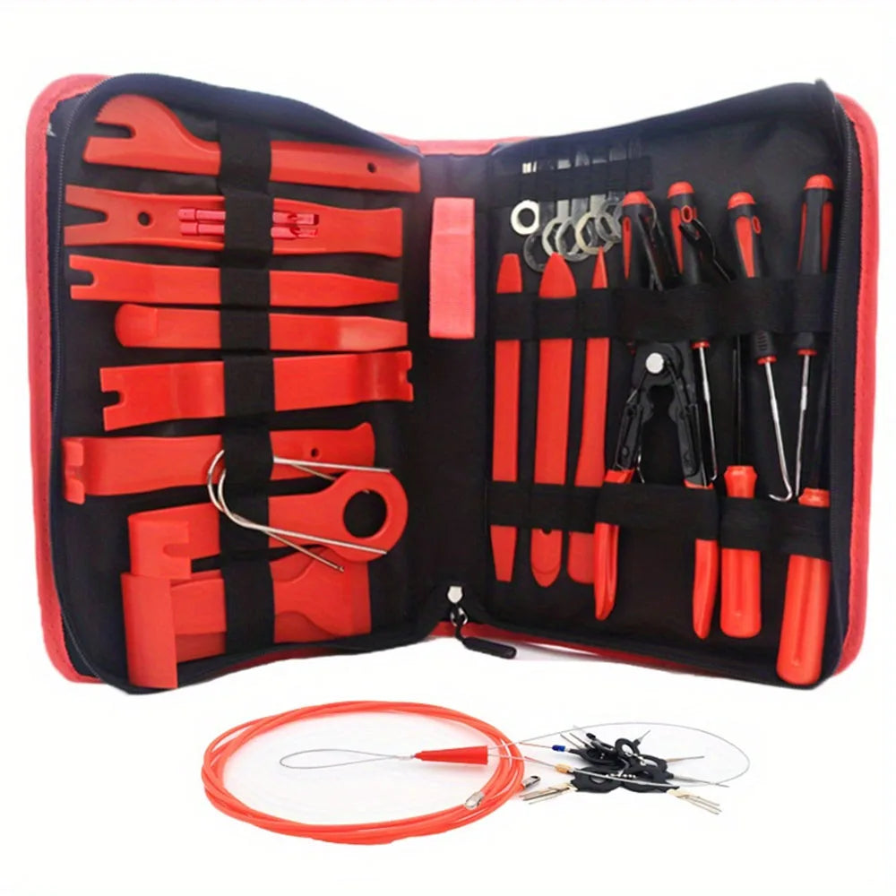 Besper 43/25/17Pcs Car Air Wedge Pump Locksmith Tool Kit Thickened Door Opening Air Bag with Long Reach Grabber Auto Emergency Unlock Repair Tool