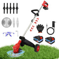 Electric Cordless Grass Trimmer Lawn Mower Weed Edger Brushles Cutter 24V 2x5C 1.5Ah Lithium Battery Charger for Yard Garden