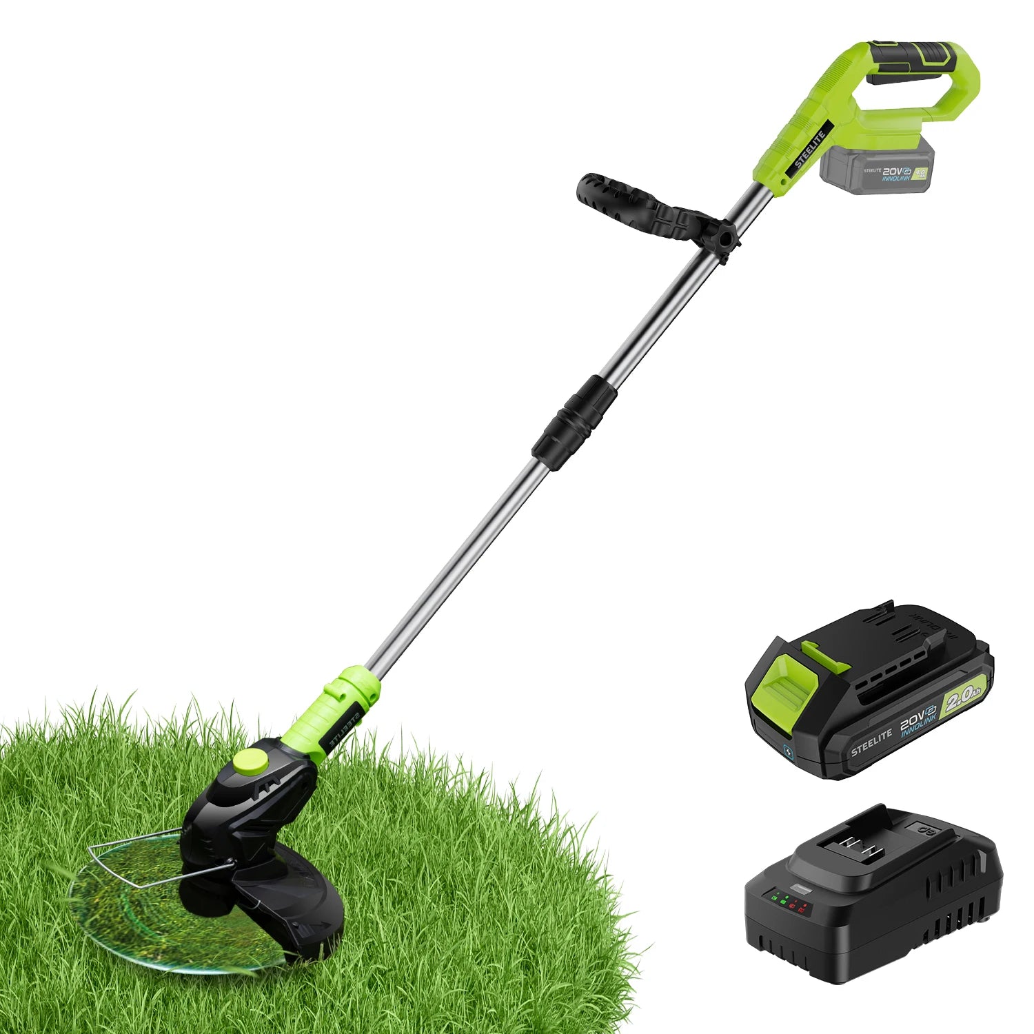 21V Cordless String Edger/Trimmer, 21 Volt Battery, Bump Feed