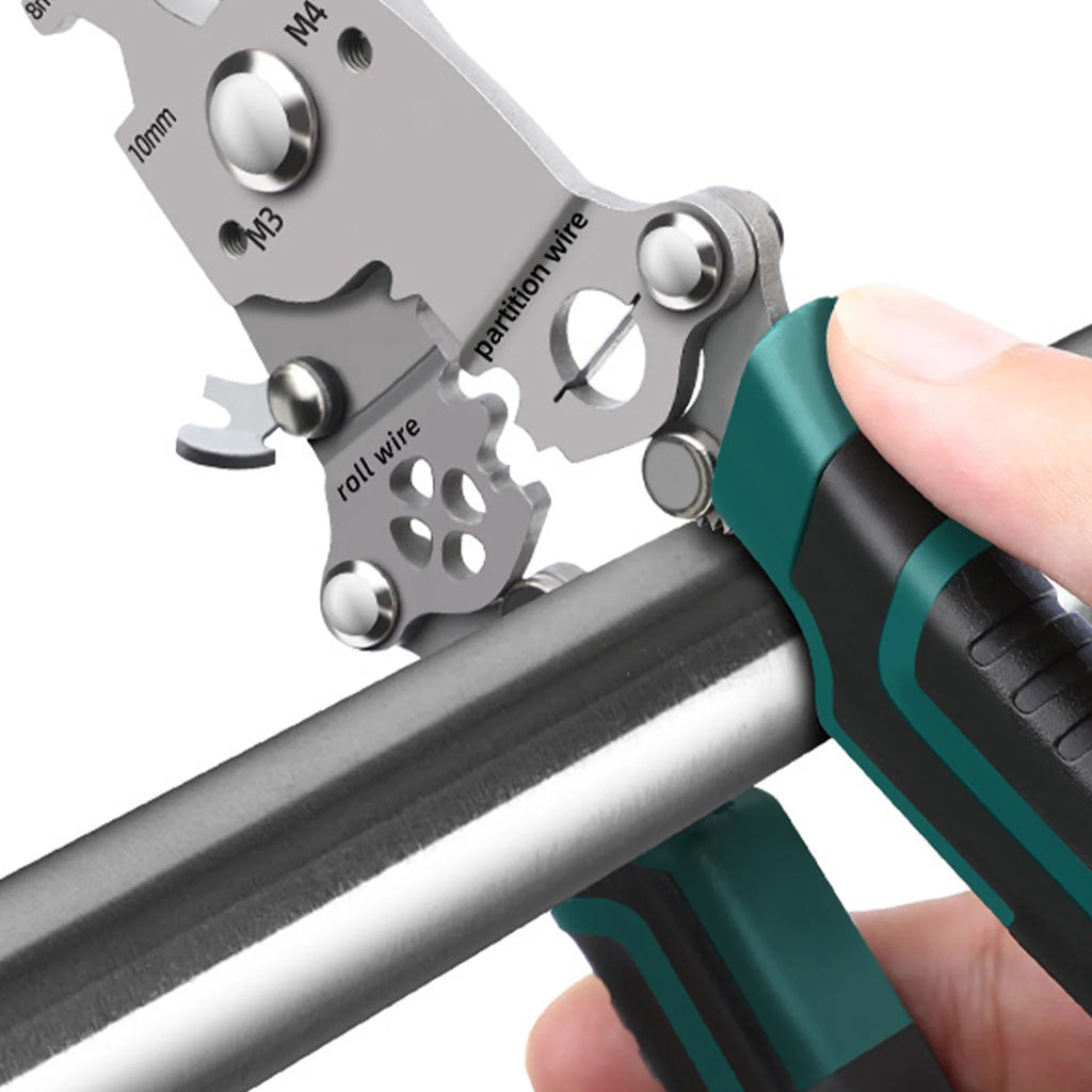 Electrician Wire Cutter Multi Function Folding Cable Stripping Pliers for Wiring Cutting Crimping Handheld Tools Professional
