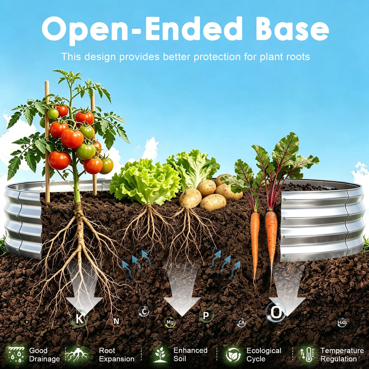 Galvanized Raised Garden Bed Outdoor, Large Raised Bed for Gardening, 8x2x1FT Metal Planter Box for Vegetables, Fruits, Flowers, Easy Assembly with Wing Nuts & Safe Rolled Design Silver/Light Green