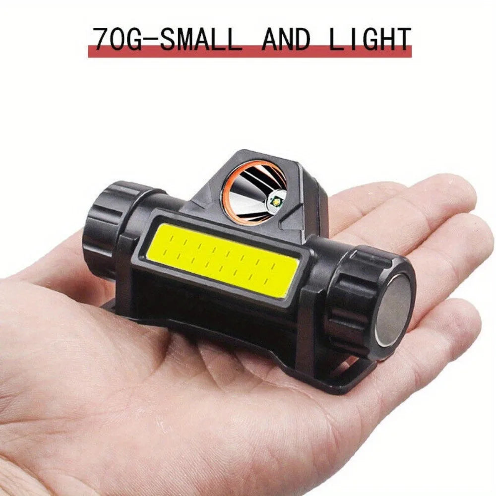 2X USB Rechargeable LED Headband Light