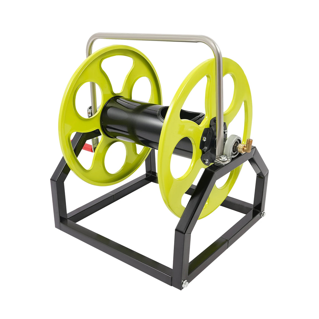 Hose Reel Garden  Hose Reel  Metal Hose Reel  with Crank Handle  Hold up to 328.1 Feet of Standard 0.55-Inch Garden Hose