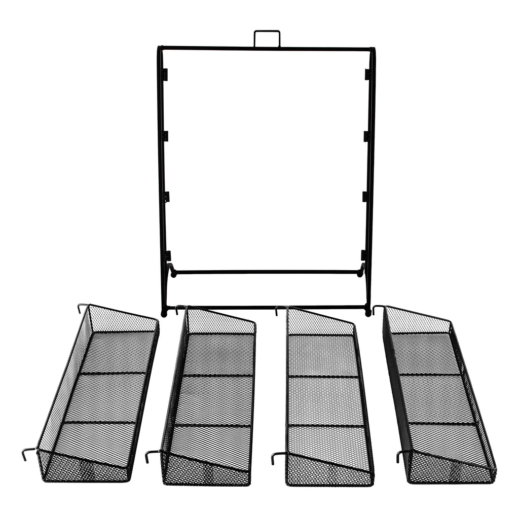 Multifunctional Storage Basket, 4 Tiers Retail Display Rack, Counter Groceries Display Shelf for Stores Office.