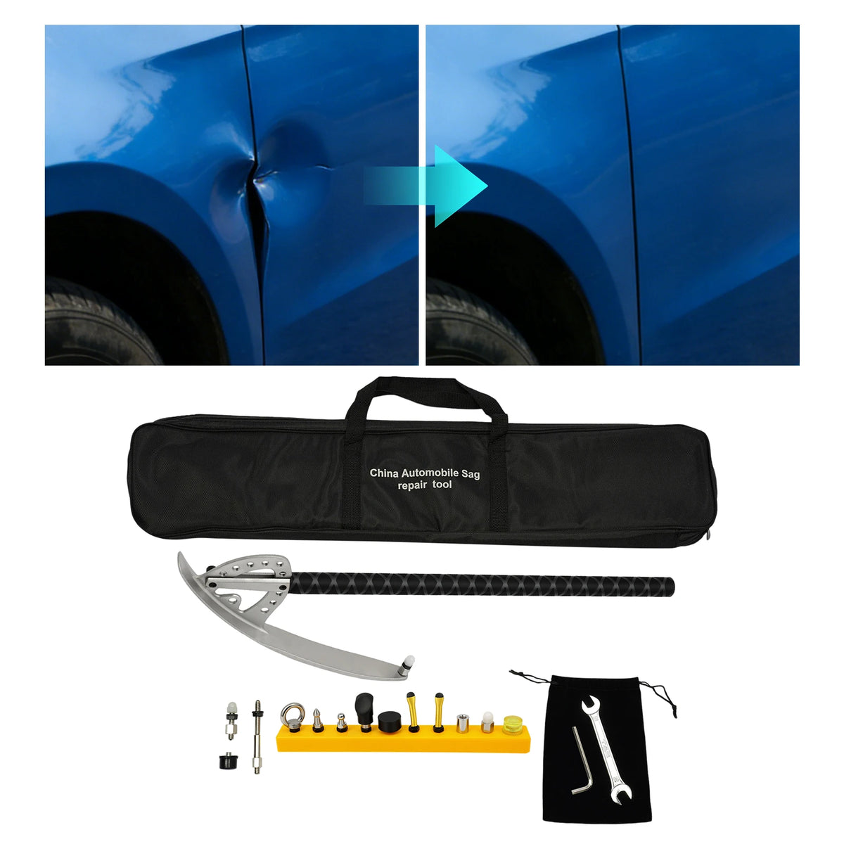 Bymaocar Car Fender Repair Kit Stainless Steel Car Fenders Damage Repair Tool Set for Home or Car Repair Shops