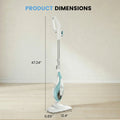 JHK 10-in-1 Multi-Purpose Steam Mop 1550W Detachable Handheld Steam Cleaner for Floor Cleaning 16FT Cord 2 Washable Pads Multi-Purpose