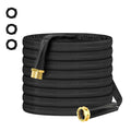 25/50/75/100Ft Non-Expandable Fabric Covered Garden Hose With 3/4 Inch Copper Plated Aluminum Fittings Burst Proof PVC Inner Core For Garden Watering Car Washing And Outdoor Use