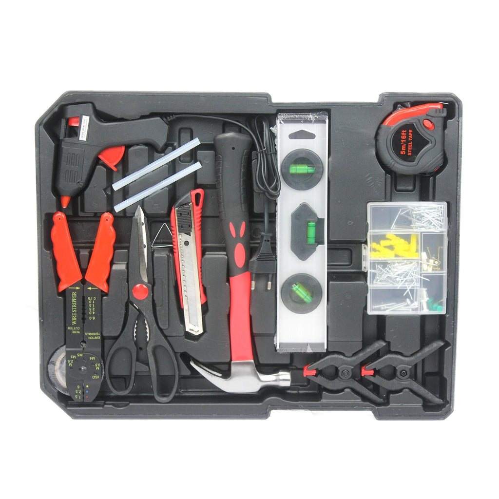 899 Piece Tool Set, Home Tool Kit with Rolling Toolbox, Hand Tool Set with Toolbox, Auto Repair Tool Set, Black