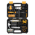DEKO General Household Hand Tool Kit with Plastic Toolbox Storage Case, All Purpose Home Tool, 50 Piece