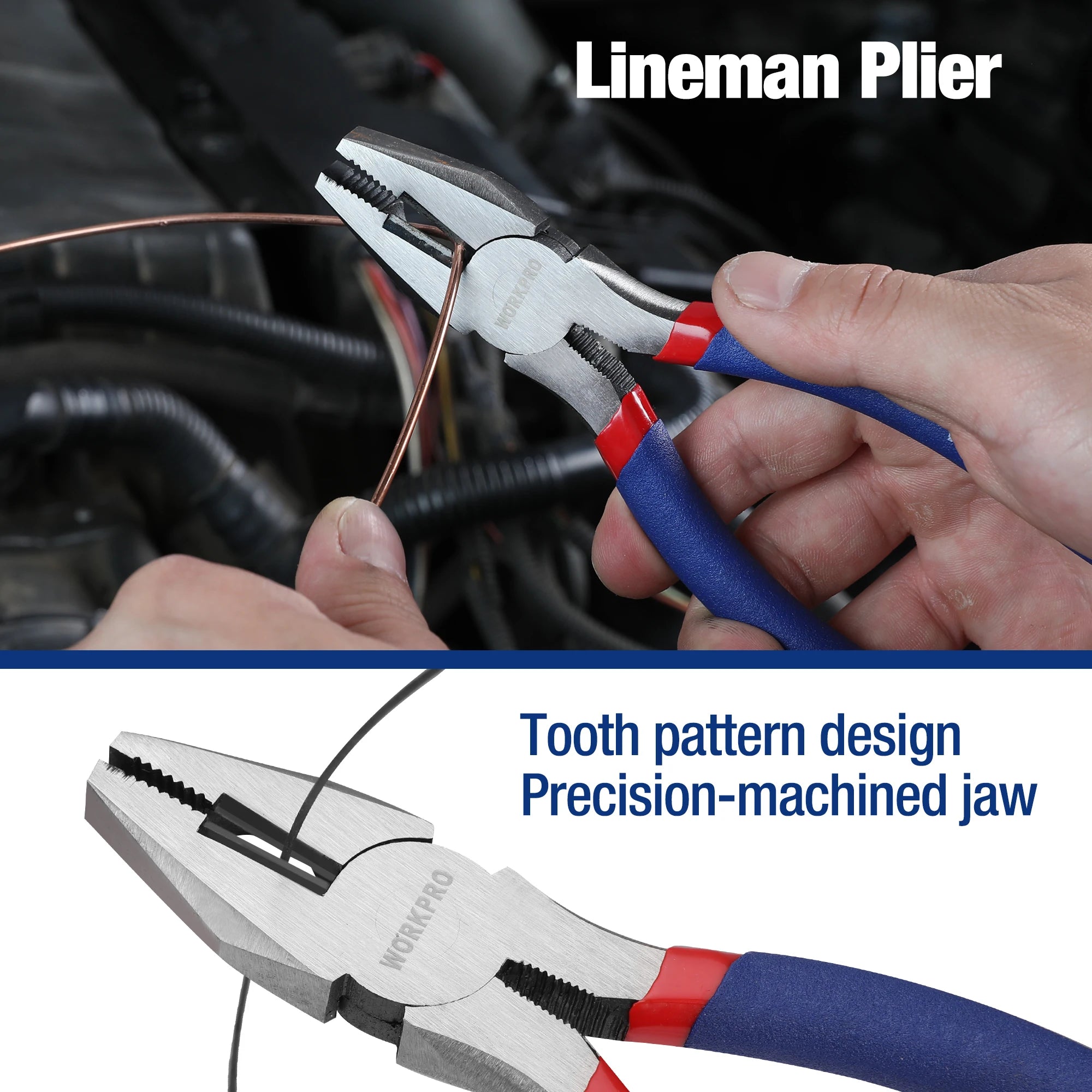 7-Piece Pliers Set, Groove Joint, Long Nose, Slip Joint, Linesman and Diagonal Pliers for DIY