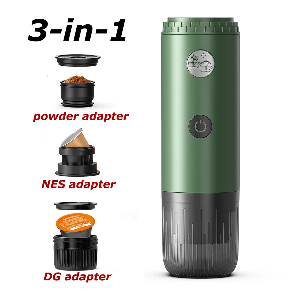 RECAFIMIL Portable Espresso Coffee Machine With Self-heating  2-in-1/3-in-1 Capsule Coffee Maker for Car & Home Camping Coffee Maker