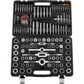 SucceBuy 116-Piece Tap and Die Set Include Metric and SAE Size Bearing Steel Taps and Dies Essential Threading Tool