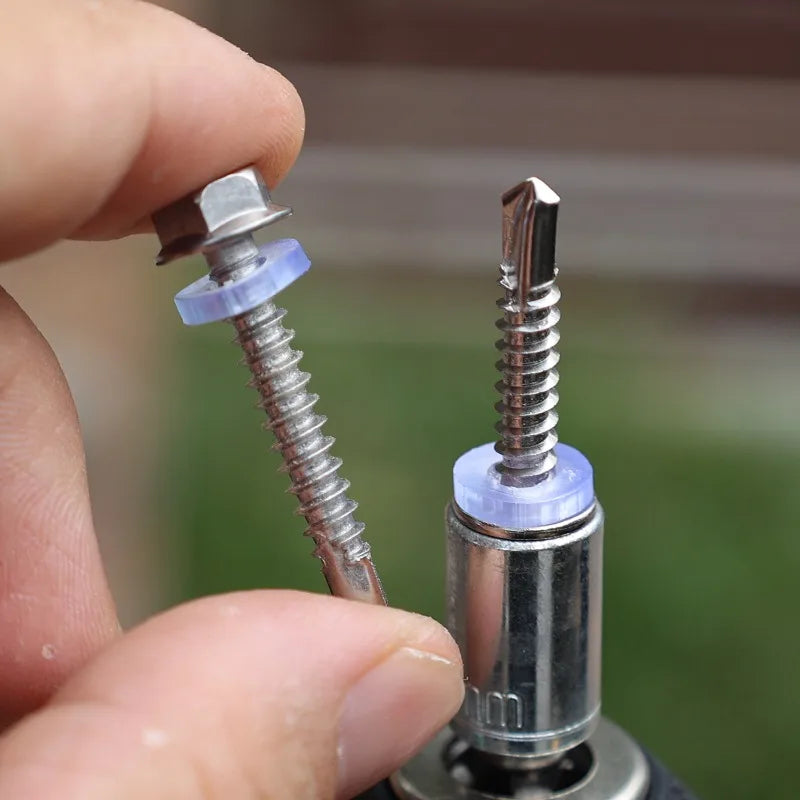 MXUTEUK Stainless Steel Self-Tapping Screws Hexagonal Drill Tail Self Tapping Screw Self Drilling Screw for Wood Sheet Metal Fastener