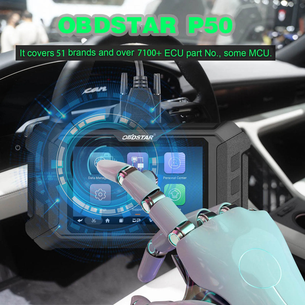 OBDSTAR P50 Airbag Reset + PINCODE Intelligent Airbag Reset Equipment Covers 102 Brands and Over 16000+ECU Part No.with P004/CAN FD